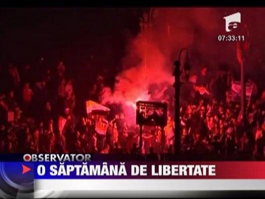 Egiptenii au sarbatorit o saptamana de libertate