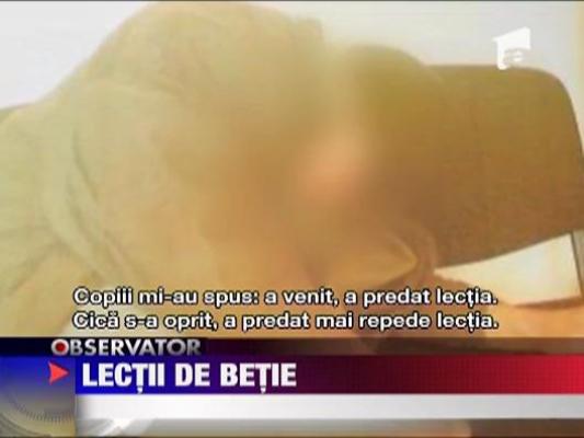 Profesor de istorie, adormit de alcool la ore