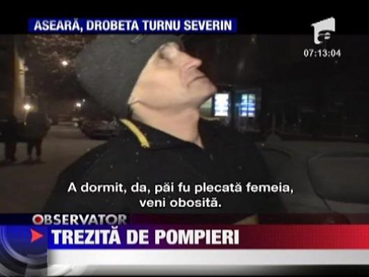 O femeie din Drobeta Turnu Severin a fost trezita de pompieri