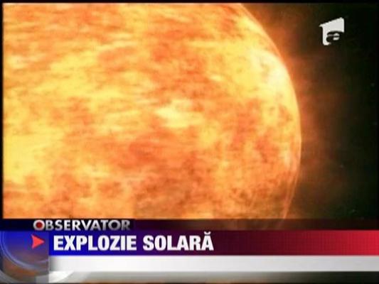 Explozie solara surprinsa de NASA