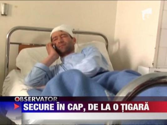 S-a aratat deranjat de fumul de tigara si si-a primit o secure in cap