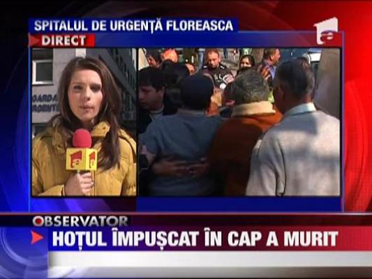 Hotul impuscat in cap a murit