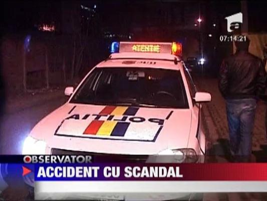 Accident cu scandal in Bucuresti