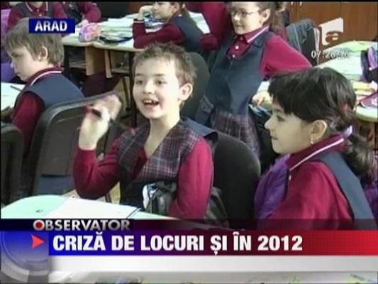 Criza de locuri in 2012 la inscriere in clasa intai