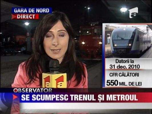 Biletele de tren si metrou se scumpesc