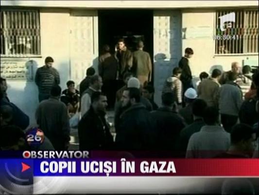 Copii ucisi in Gaza de raidurile israeliene