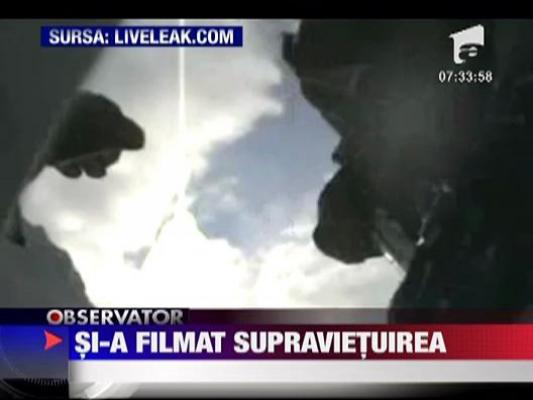 A filmat avalansa care l-a ingropat de viu