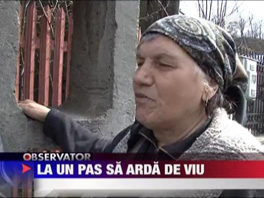La un pas sa arda de viu