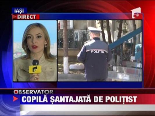 Copila santajata de politist