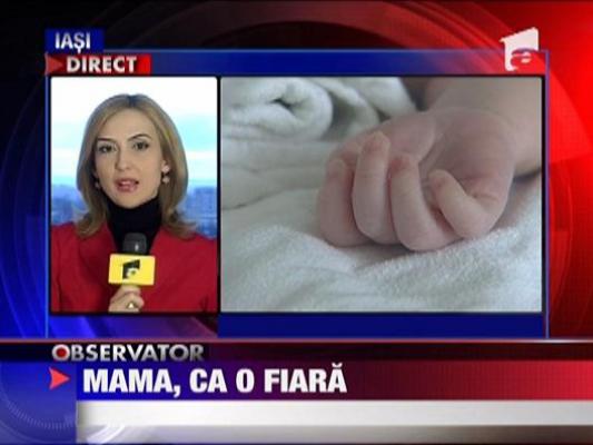 O femeie de 20 de ani si-a muscat si si-a batut crunt bebelusul de doua luni