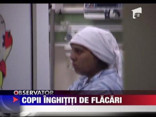 Copii inghititi de flacari! Copil de numai doi ani, carbonizat