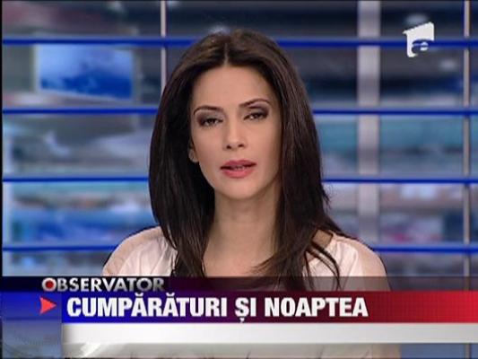 Noapte alba in hipermarketurile din tara