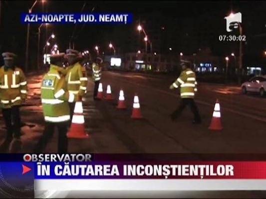 Sute de soferi din Neamt au fost trasi pe dreapta de politistii de la rutiera