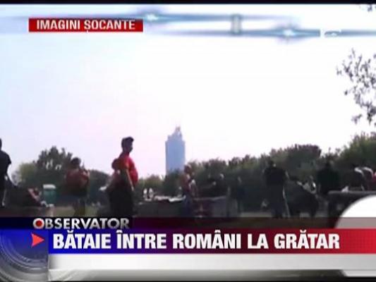 Bataie intre romani la gratar