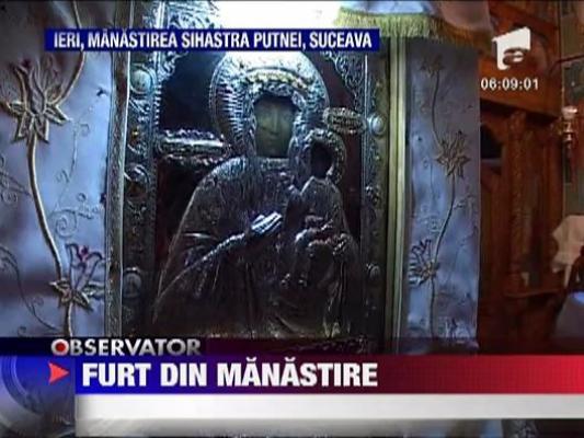 1 kg de aur furat din Manastirea Sihastra Putnei