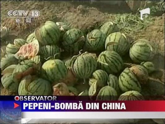 Excesul de chimicale a creat pepeni-bomba in China ‎