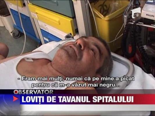 Trei muncitori au fost loviti de tavanul spitalului la care lucrau