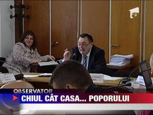 Chiul in masa in Parlament