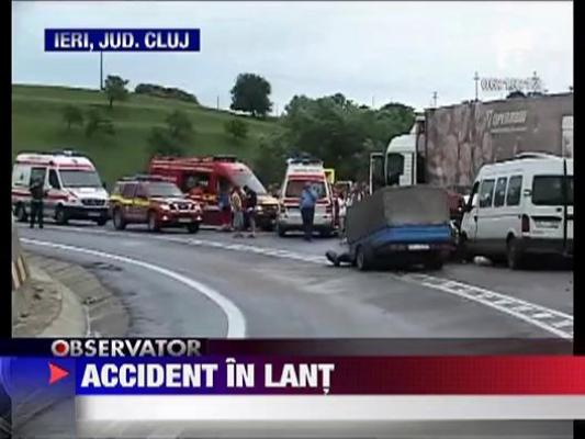 Accident in lant la Cluj