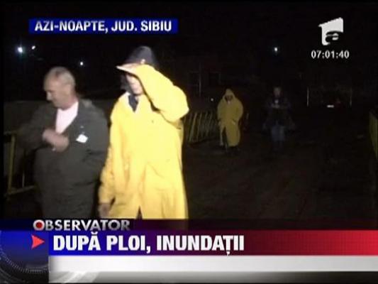 Doua localitati din Sibiu, inundate de apele raului Visa