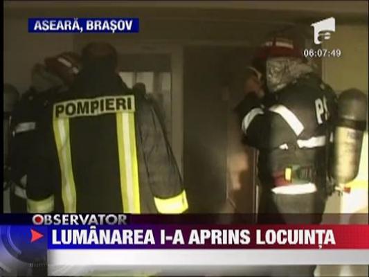 Lumanarea i-a aprins locuinta