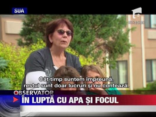 SUA se lupta cu apa si focul