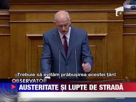 Austeritate si lupte de strada, in Grecia