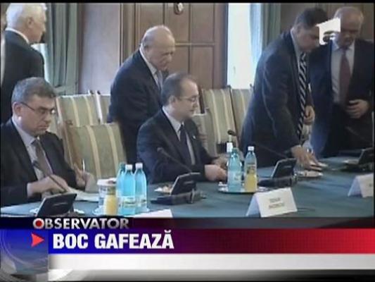Premierul Emil Boc gafeaza