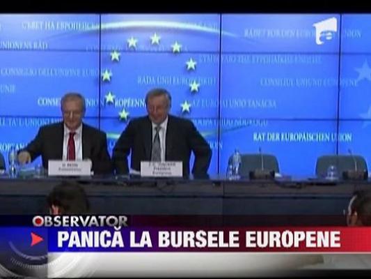 Panica la bursele europene