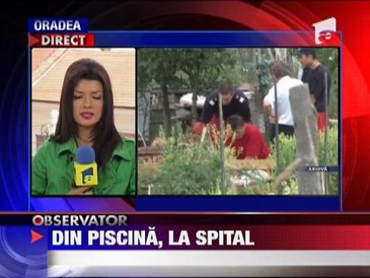 Copil de trei ani in stare grava, dupa ce era sa se inece intr-o piscina gonflabila
