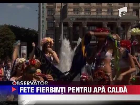 Ucrainencele, dezbracate in strada din cauza lipsei de apa calda