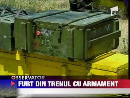 UPDATE /  Zeci de focoase pentru rachete, furate dintr-un tren