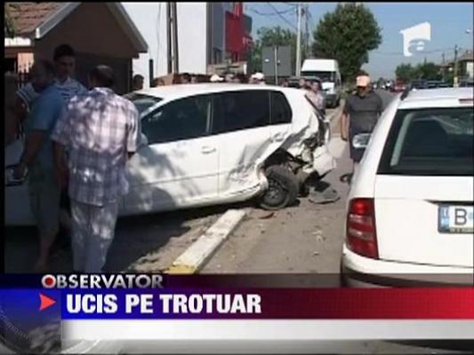 Constanta: Pieton strivit de o masina pe un trotuar
