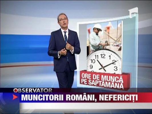 Romanul, cel mai extenuat si nefericit muncitor din UE
