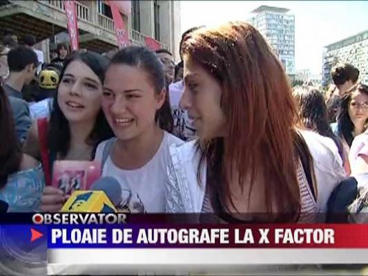 Ploaie de autografe la X Factor