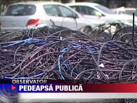 Cabluri taiate si duse in Piata Operei