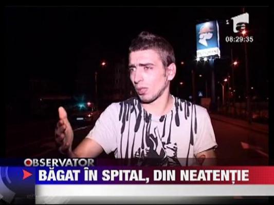 Un sofer neatent a bagat un tanar in spital