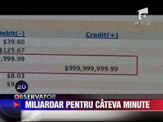 Miliardar pentru cateva minute