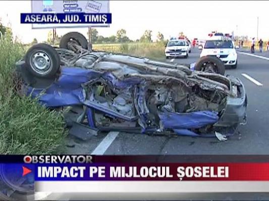 Accident violent la iesirea din Timisoara