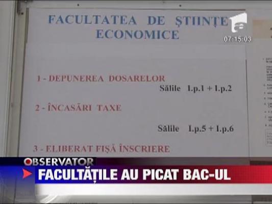 Facultatile au picat BAC-ul