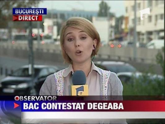 BAC contestat degeaba
