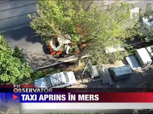Un taxi s-a facut scrum in Capitala