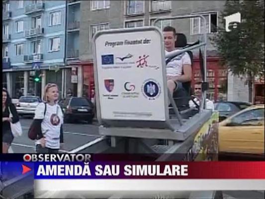 Simulator de accidente pentru soferii prinsi fara centura!