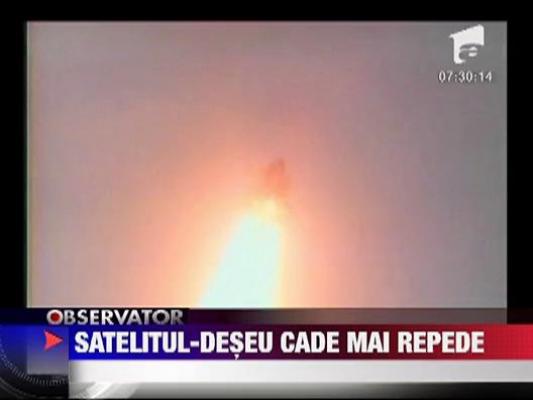 Satelitul-deseu se apropie de Pamant mai rapid decat prevedea NASA