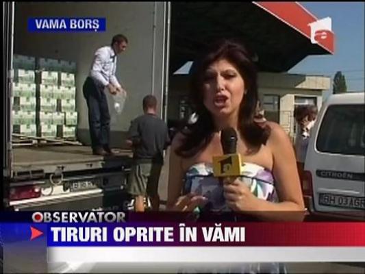 TIR-urile care transporta carne de provenienta olandeza, oprite in vami