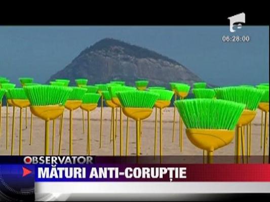 Maturi anti-coruptie pe celebra plaja braziliana, Copacabana