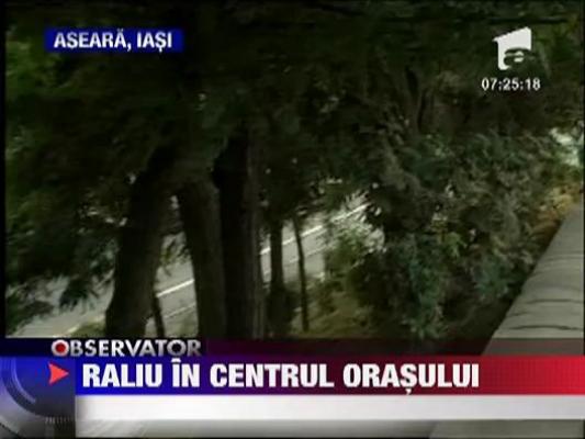 Raliu in centrul orasului Iasi