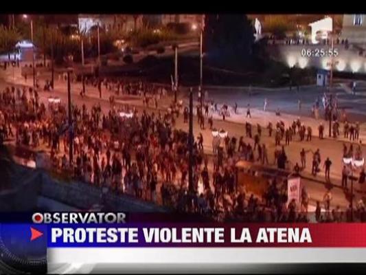 Proteste la Atena fata de votarea noilor masuri de austeritate ‎