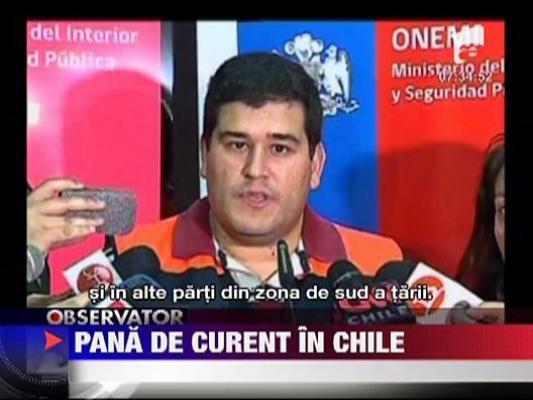 Pana uriasa de curent in Chile ‎