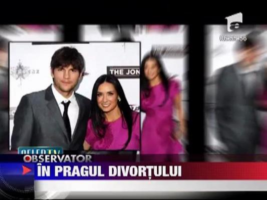 Demi Moore si Asthon Kutcher sunt in prag de divort!